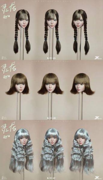 預購第二季 JKTOYS 1/6 亞洲美女頭雕 靈龍 可動眼 K-014B 