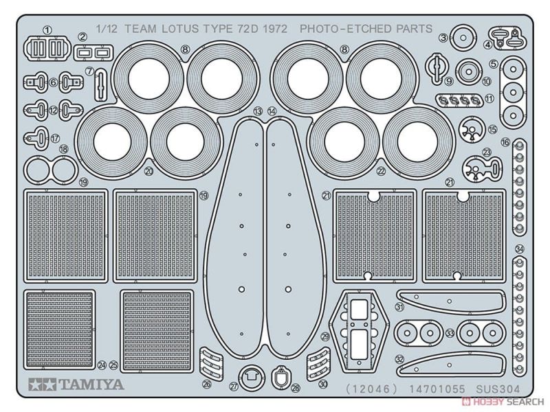 田宮 TAMIYA  12046 1/12 賽車 蓮花車隊 Team Lotus Type 72D 1972 附蝕刻片 