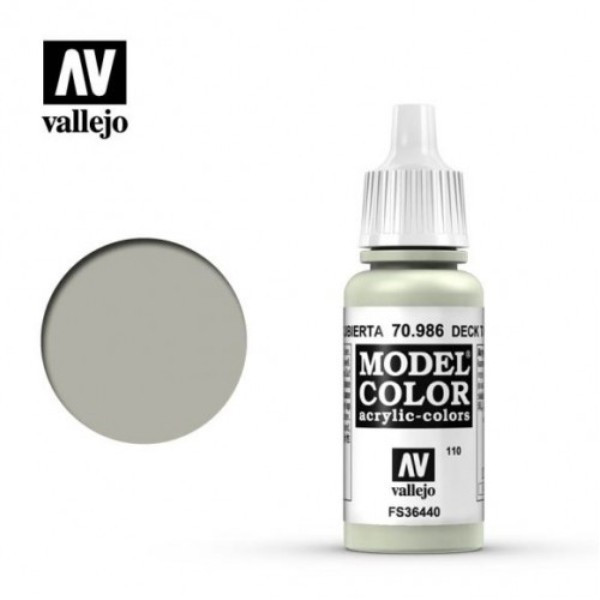 Acrylicos Vallejo -170 - 70986 - 模型色彩 Model Color -甲板黃褐色- 17 ml. 