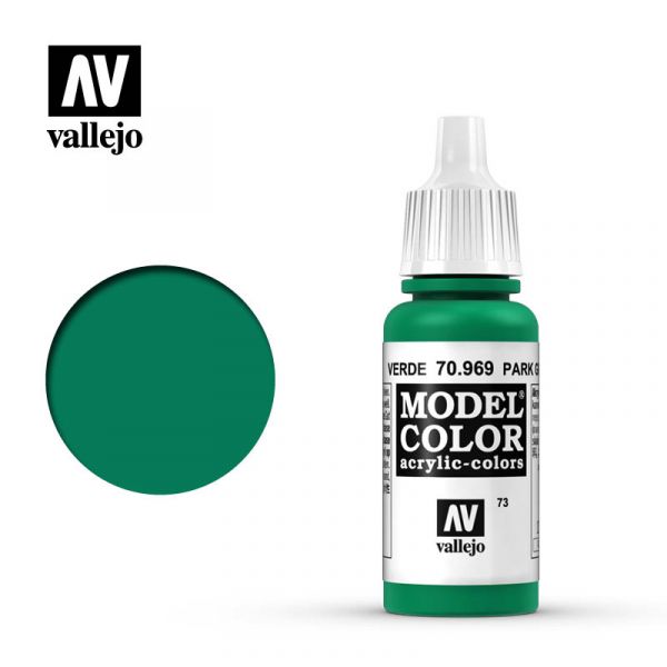Acrylicos Vallejo -073 - 70969 - 模型色彩 Model Color - 公園綠平光色 Park Green Flat - 17 ml. 