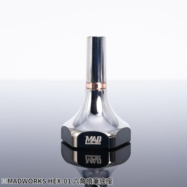 預購4月 MADWORKS HEX-01 六角噴筆底座 <適用各種1/8規格的噴筆> MADWORKS,鷹嘴刀,刻線刀,砂紙,研磨海綿,削切