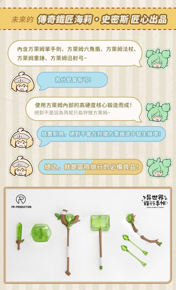 預購3月 PR Production 異世界旅行手帳 方萊姆系列 武器拓展包01 組裝模型 