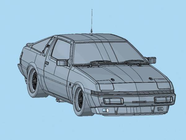青島社 AOSHIMA  1/24 汽車模型 BEEMAX SERIES NO.28 三菱 MITSUBISHI Starion Gr.A '87 JTC仕樣 組裝模型 