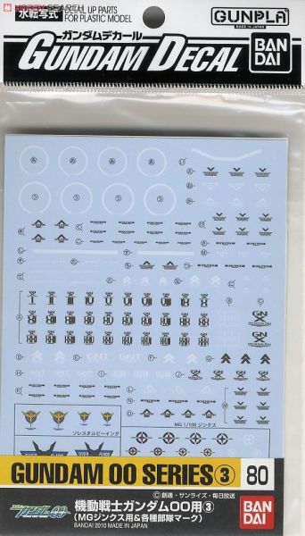 萬代 鋼彈水貼紙 No.80 1/100 1/144 OO系列專用 