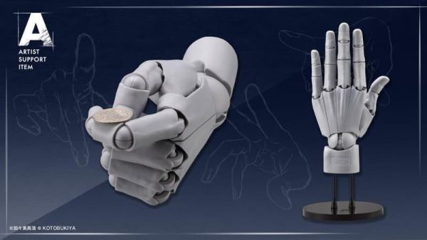 預購9月 壽屋 1/1 藝術輔助系列 男性左手 灰色 AT035 可動 