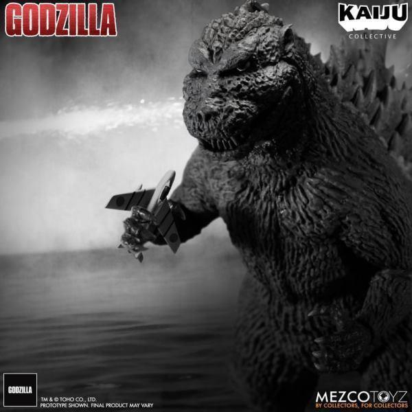 MEZCO TOYZ 12吋 Kaiju Collective 哥吉拉 1954 黑白 可動完成品 
