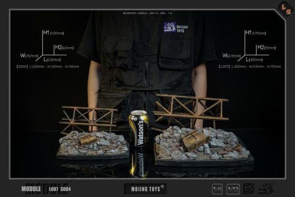 預購9月 mOjingToys模鏡工作室 1/6 1/12 黑闇騎士廢墟地台 不含人偶 
