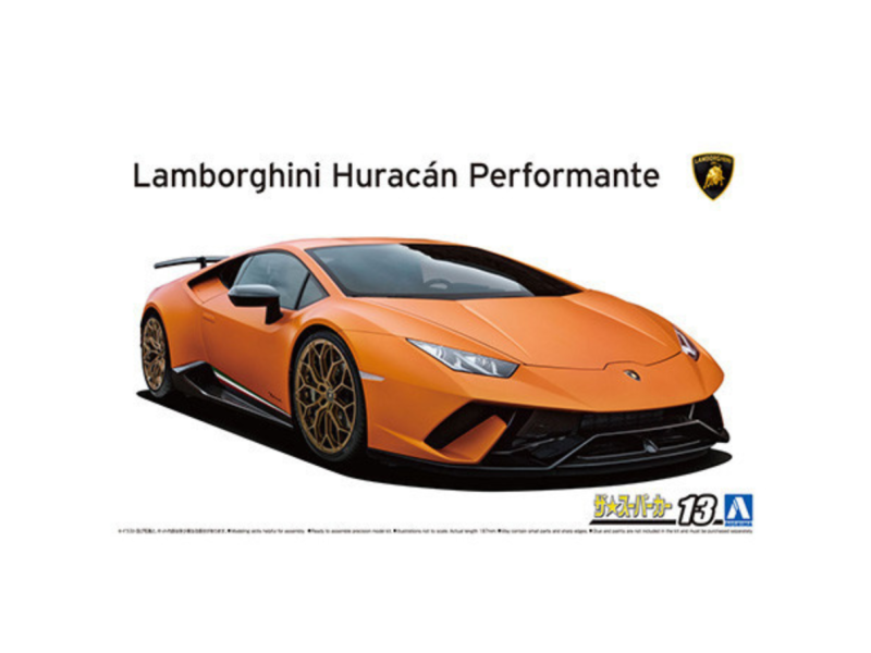 青島 AOSHIMA 1/24 #13 藍寶堅尼 Huracán Performante 組裝模型 