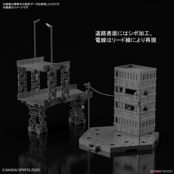 萬代 BANDAI 30MM 1/144 改裝用 場景台座 (城鎮版本) 