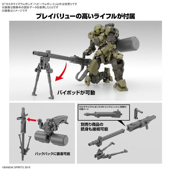 萬代 30MM 組裝模型輕作戰 改裝武器組 重武裝2 