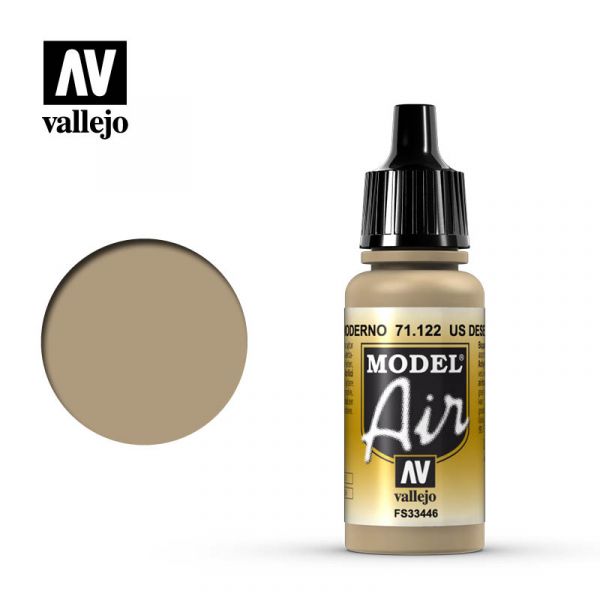 西班牙 Vallejo AV水性漆 Model Air 71122 美國沙漠裝甲色 17ml 