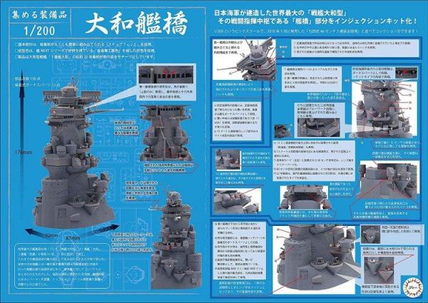 富士美 FUJIMI 1/200 船艦模型 裝備品2 EX1 020396 戰艦大和 艦橋 特別式樣 付專用蝕刻片 