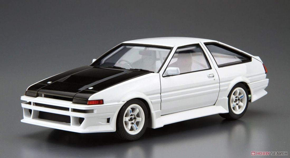 青島社 AOSHIMA 1/24 汽車模型 改裝車 No.45 058633 豐田 AE86 TRUENO '85 組裝模型 AOSHIMA 1/24 閃電霹靂車 阿斯拉 AKF-0/G LIFTING TURN模式