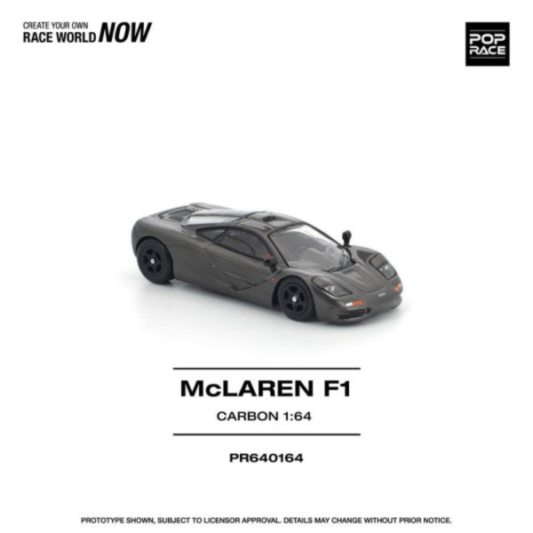 預購26年6月 POP RACE 1/64 McLAREN F1 碳纖維版 