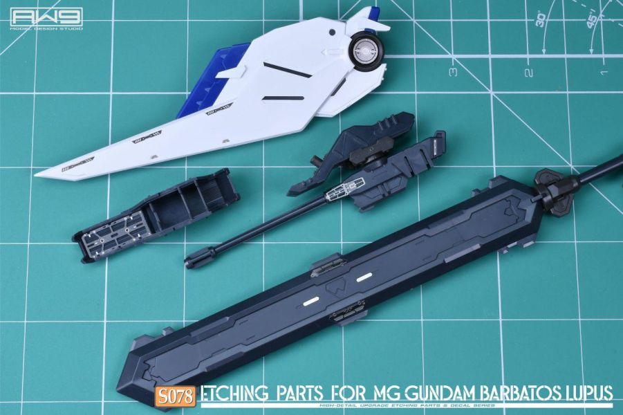 預購4月 鋼魂 AW9 S078 MG 1/100 天狼型獵魔鋼彈專用蝕刻片 附水貼 