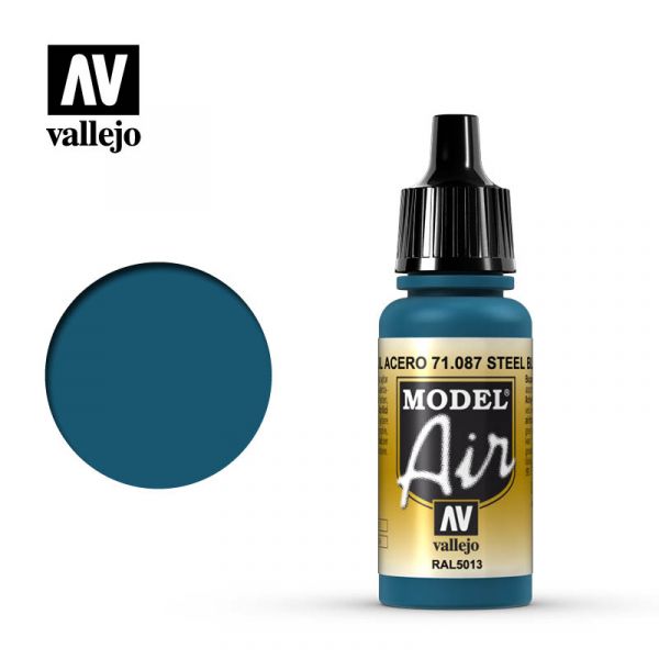 西班牙 Vallejo AV水性漆 Model Air 71087 鋼鐵藍 17ml 