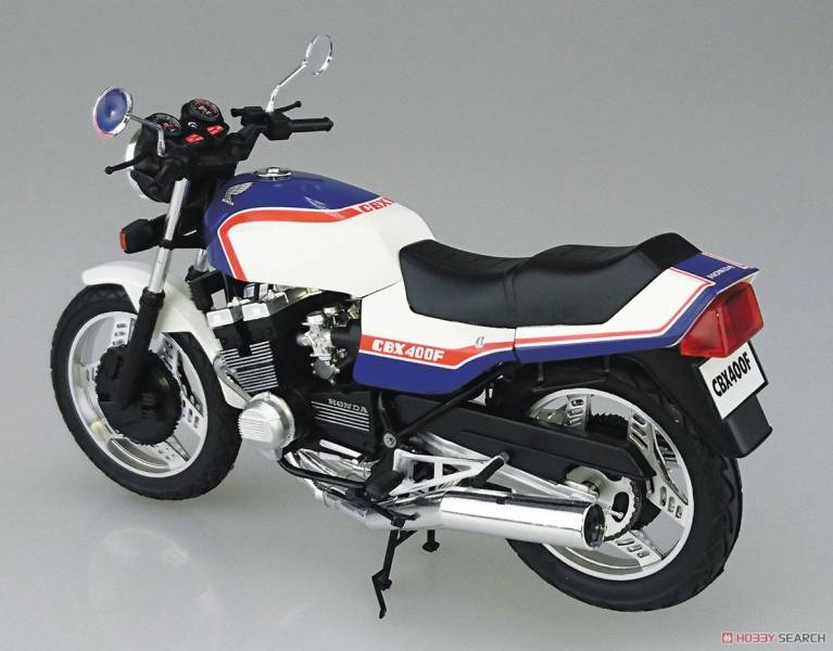 青島社 AOSHIMA 1/12 本田 NC07 CBX400F 糖果藍/貝殼白 '81 組裝模型 