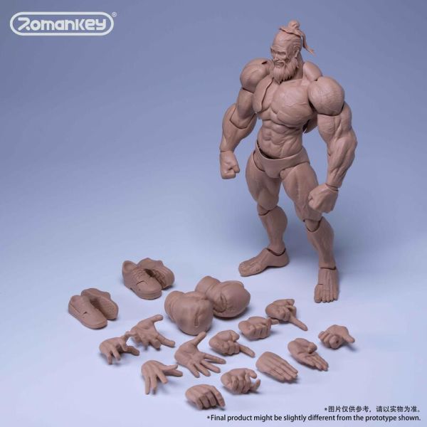 預購第四季 Romankey 超可動 男素體 1/12 大塊頭 UMS003 黃膚 孔子 