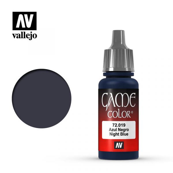 Acrylicos Vallejo -019 - 72019 - 遊戲色彩 Game Color - 深夜藍色 Night Blue - 17 ml. 