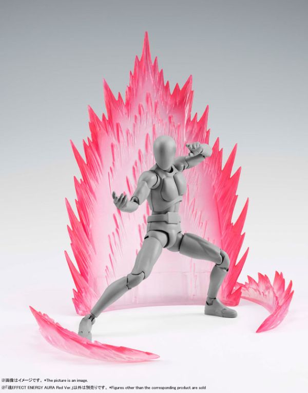 萬代 BANDAI 魂EFFECT 氣場光芒特效 ENERGY AURA 紅ver SHF、可動公仔通用 
