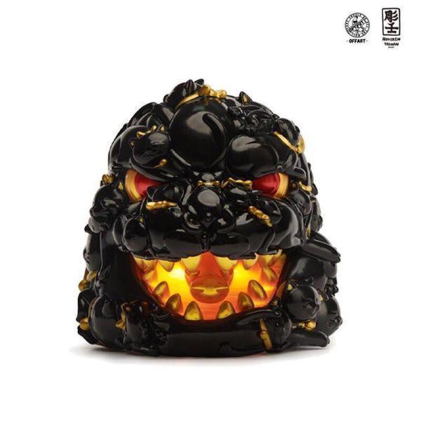 現貨 OFFART X 雕壬 百貓紅蓮 迷你招財頭雕 墨金版 