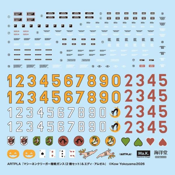 預購6月 海洋堂 ARTPLA 需自行上色 組裝 橫山宏 Ma.K 陸戰岡斯雙機組&Eddie 