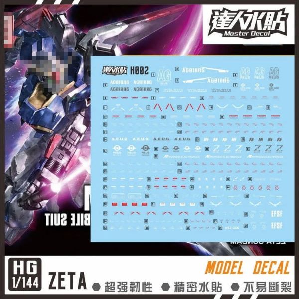 大林 H002 達人水貼 HG ZETA 高品質超薄水貼 