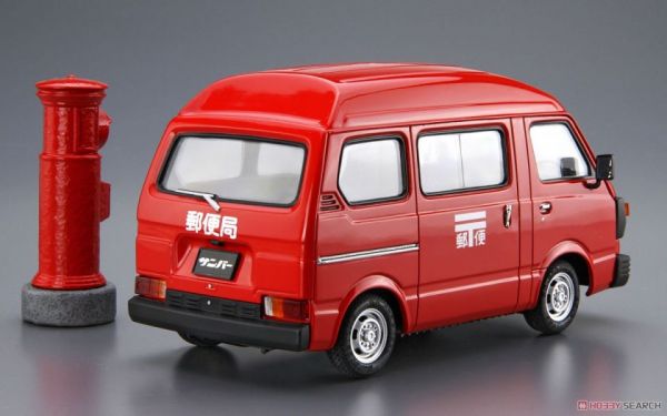 青島社 AOSHIMA 1/24 速霸陸K88 SAMBAR HIGH-ROOF 4WD '80 郵便配達車 組裝模型 