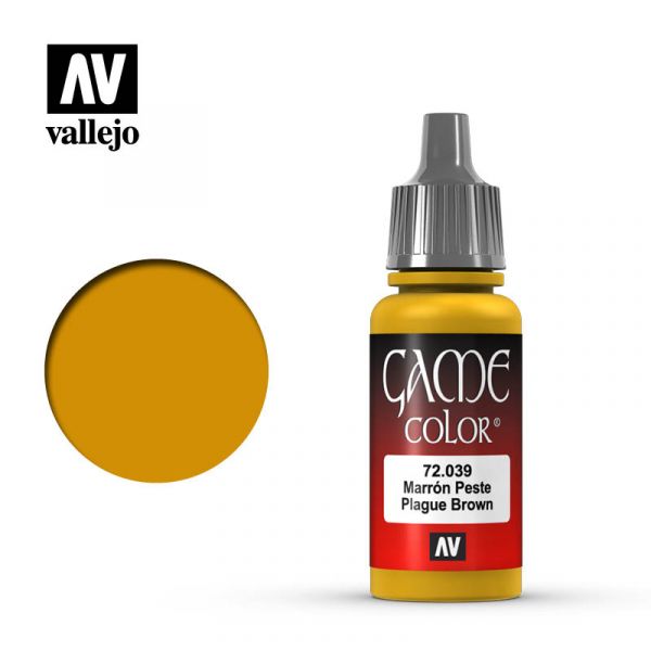 Acrylicos Vallejo -039 - 72039 - 遊戲色彩 Game Color - 鼠疫棕色 Plague Brown - 17 ml. 