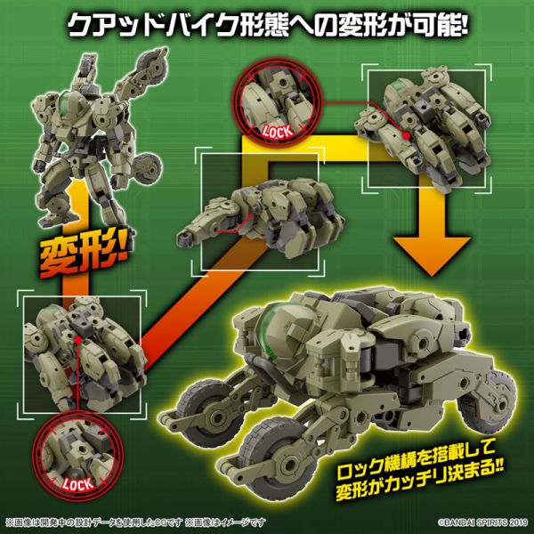 萬代 BANDAI 30MM 1/144 bEXM-33T 沃爾帕諾瓦 四輪機車Ver 組裝模型 