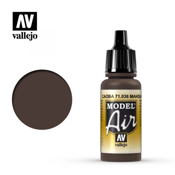 西班牙 Vallejo AV水性漆 Model Air 71036 桃花心木色 17ml 