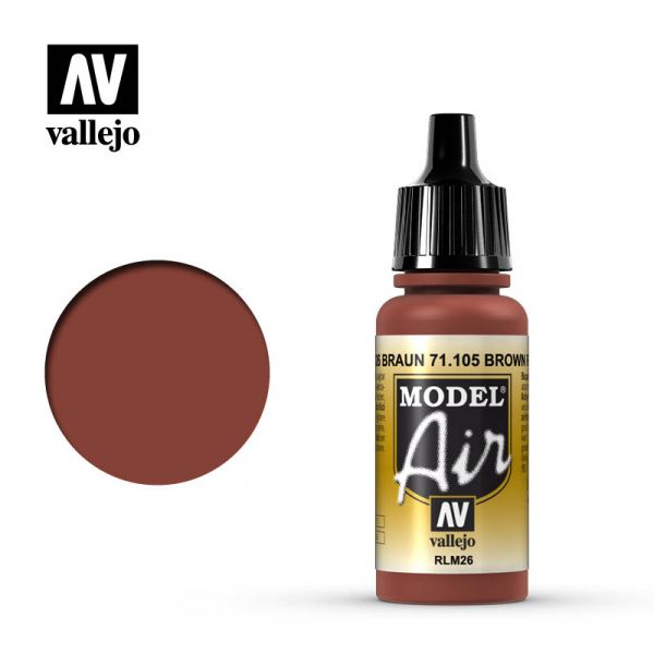 西班牙 Vallejo AV水性漆 Model Air 71105 棕色RLM26 17ml 