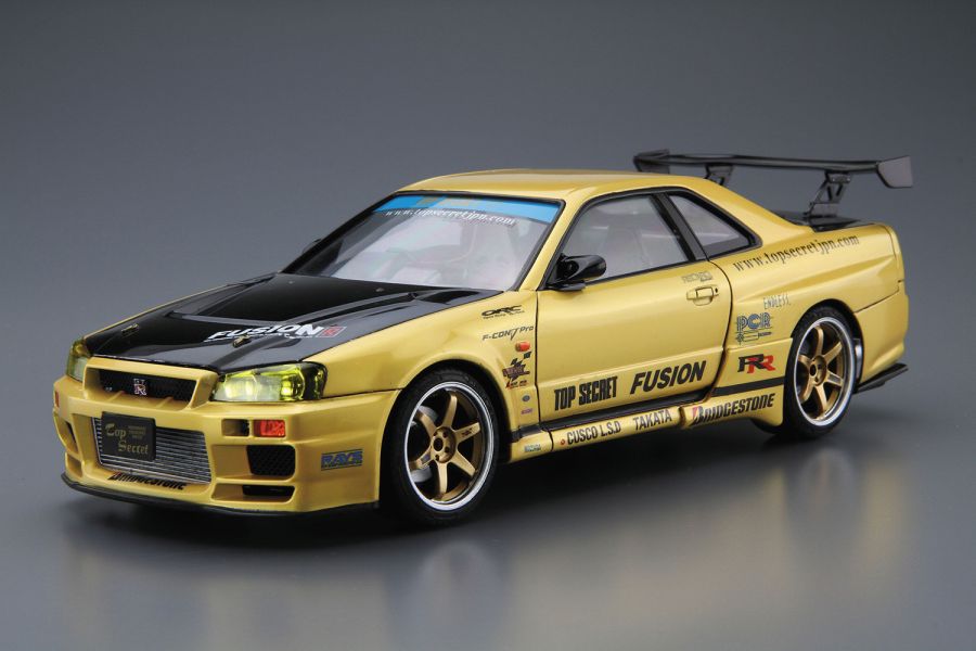 青島 1/24 改裝 #15 日產 Top Secret BNR34 Skyline GT-R '99 