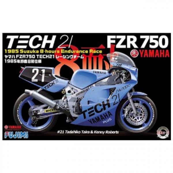 富士美 FUJIMI 1/12 機車模型 BIKE5 山葉 FZR750 Shiseido TECH21 1985年鈴鹿8耐式樣 組裝模型 