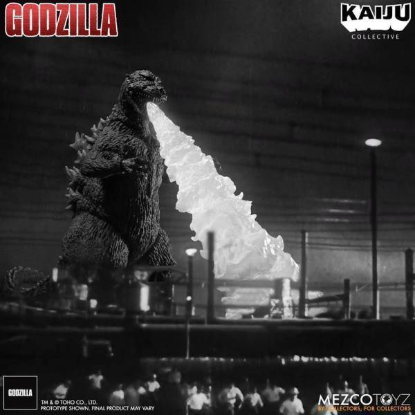 MEZCO TOYZ 12吋 Kaiju Collective 哥吉拉 1954 黑白 可動完成品 