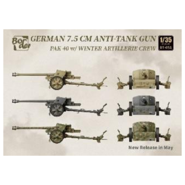 預購6月 BorderModel 1/35 7.5cm pak40 對戰車自走砲 w/冬季砲兵 