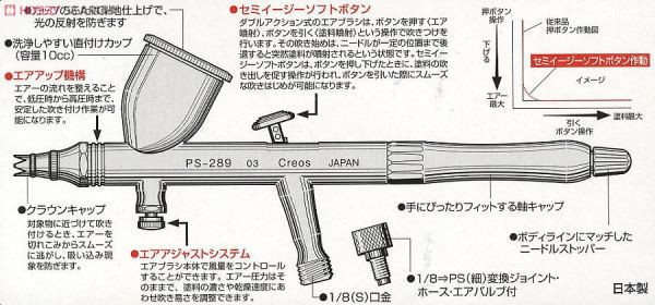 郡式 GSI PS289 PROCON BOY WA 0.3mm 雙動式噴筆 郡式 GSI PS270 0.2噴筆