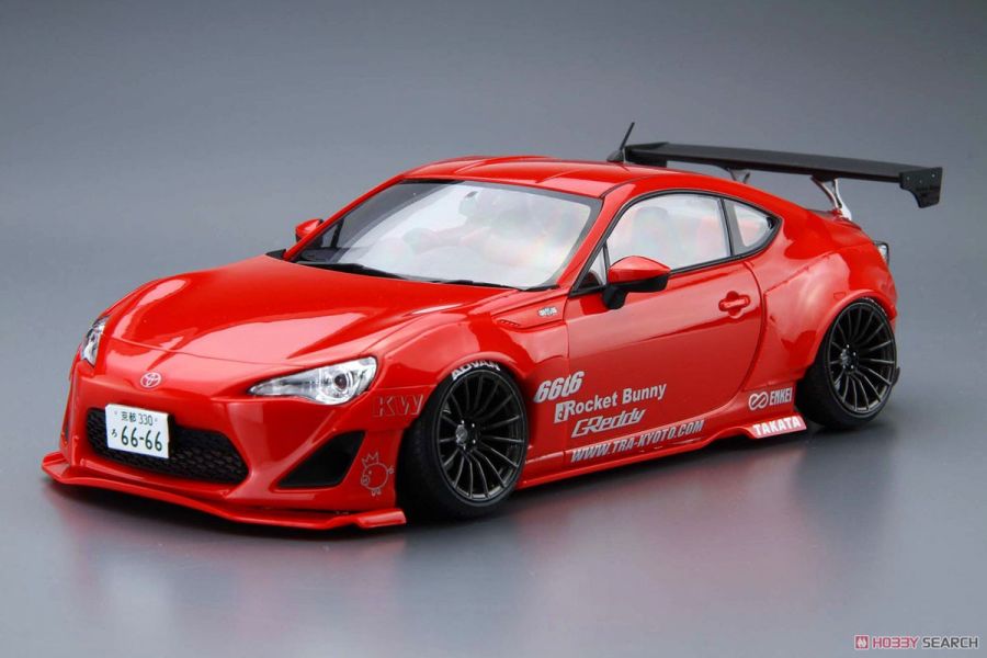 青島社 AOSHIMA 1/24 汽車模型 改裝車 No.01 豐田86'12 Greddy&Rocket Bunny ENKEI 組裝模型 AOSHIMA 1/24 閃電霹靂車 阿斯拉 AKF-0/G LIFTING TURN模式