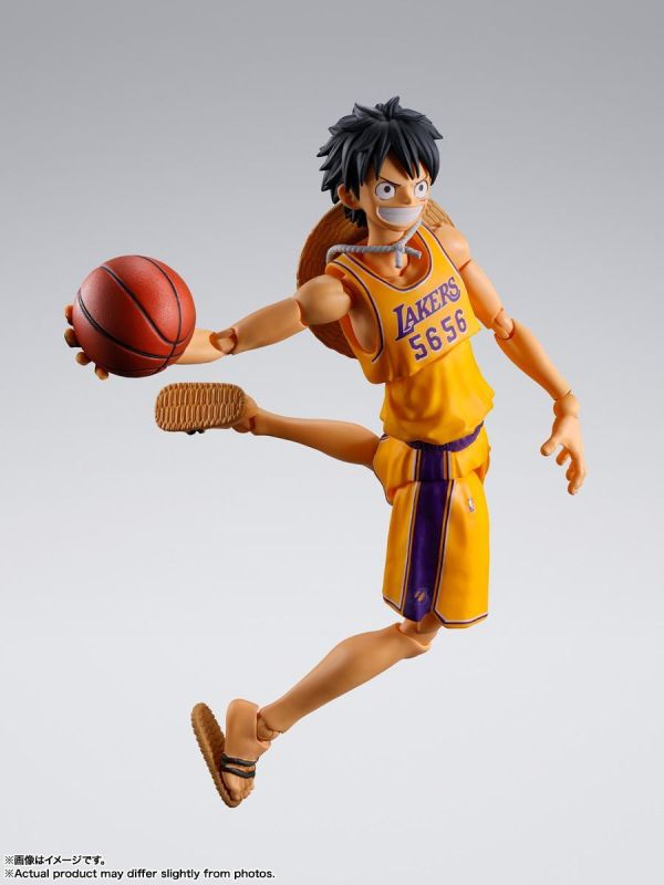 預購10月 萬代 S.H.F 航海王 ONE PIECE×NBA 魯夫 -LAKERS ver.- 