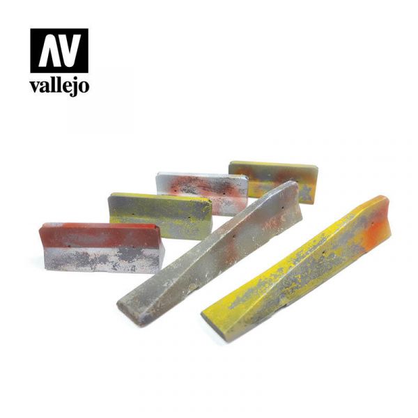 西班牙 Vallejo SC228 造景系列 1/35 城市混凝土路障 6入組 