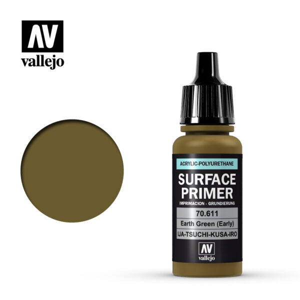 Vallejo AV水性漆 SURFACE PRIMER 70611 泥土綠(早期) 17ml 