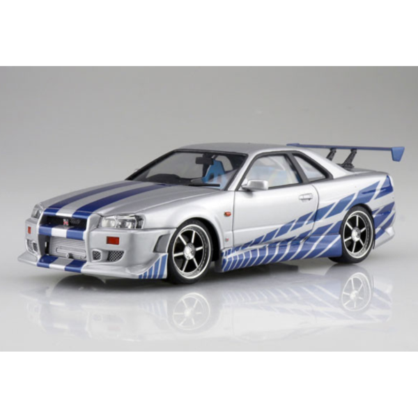 預購10月 青島 1/24 Movie Mecha WS-02 玩命關頭 R34 Skyline GT-R 