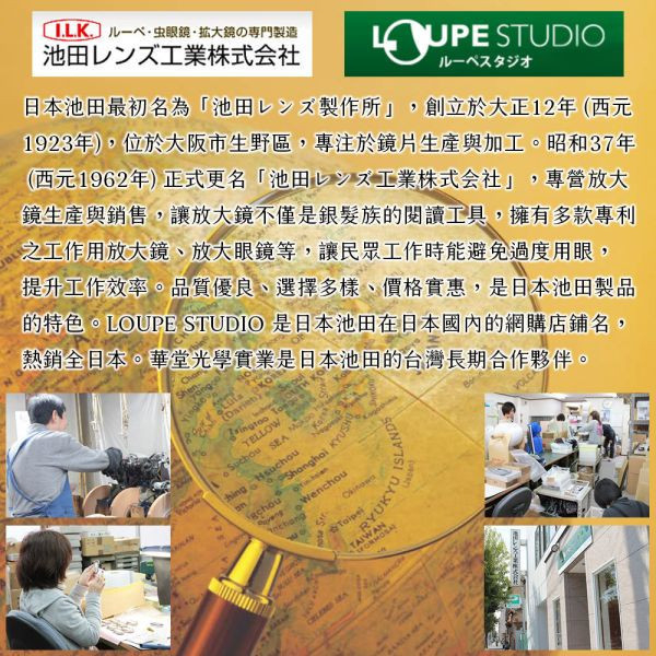 預購隔月 I.L.K. 日本製放大眼鏡 1.6x&2x&2.3x110x45mm 3片組 HF-60DEF (J) 