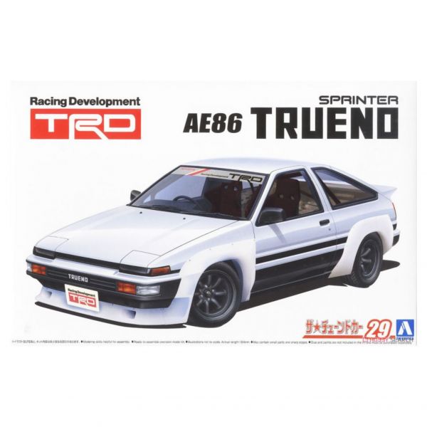 青島社 AOSHIMA 1/24 汽車模型 豐田TRD AE86 Trueno N2仕樣 '85 組裝模型 