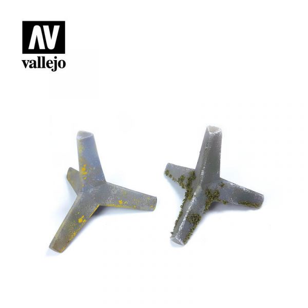 西班牙 Vallejo SC214 造景系列 1/35 三叉型反坦克障礙 2入組 