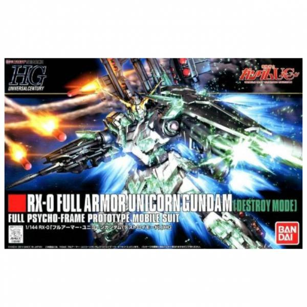 萬代 BANDAI 1/144 鋼彈模型 HGUC #178 全裝甲型 獨角獸鋼彈 破壞模式 綠色感應框架式樣 組裝模型 