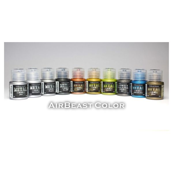 AirBeast 水性漆 MT-01~MT-10 金屬色系列 25ml 