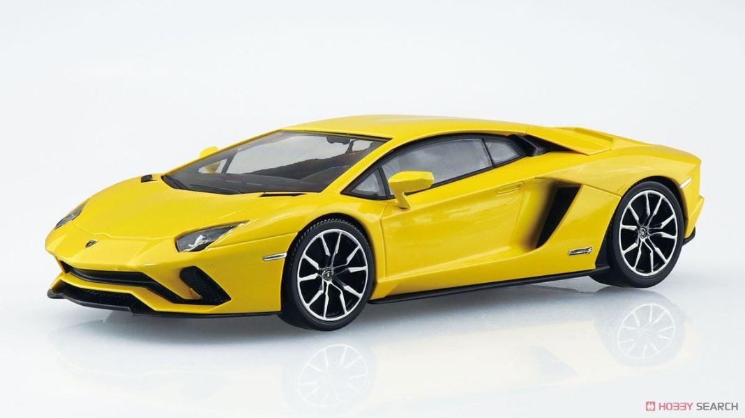 青島社 AOSHIMA 1/32 SNAP KIT 07-PY Aventador S 珠黃色 <多色成型免膠水> 