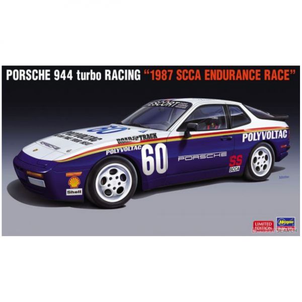 長谷川 HASEGAWA 1/24 汽車模型 保時捷 944 Turbo Racing 1987 SCCA耐力賽 組裝模型 