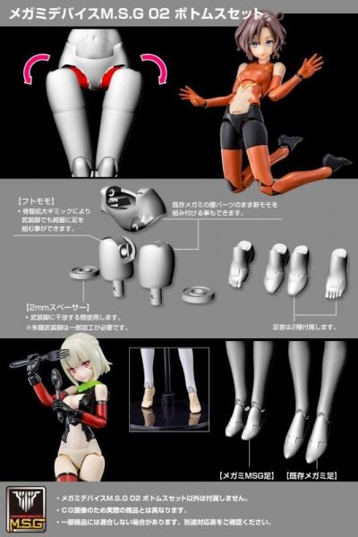 壽屋 組裝模型 女神裝置 M.S.G 02 下身 零件包 白色 / 膚色A/ 膚色B 